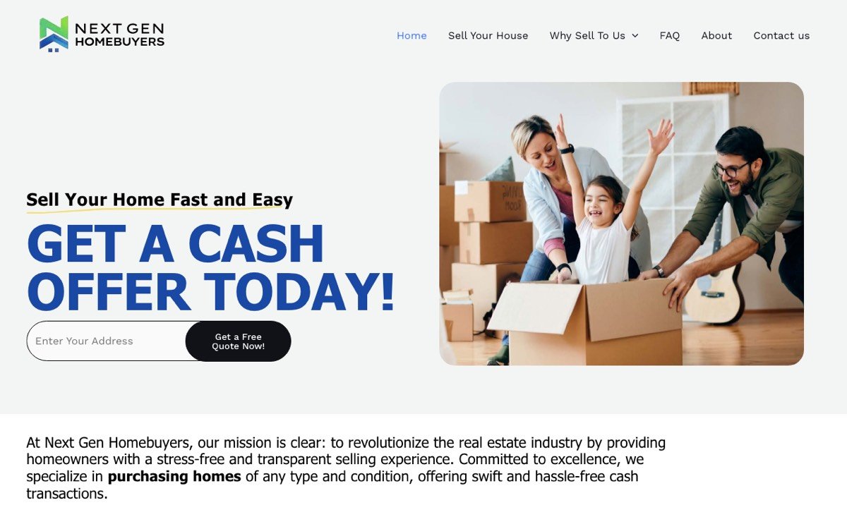 Next Gen Homebuyers website